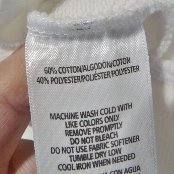 CALVIN KLEIN CROPPED WHITE HOODIE SIZE MEDIUM - Picture 7 of 7